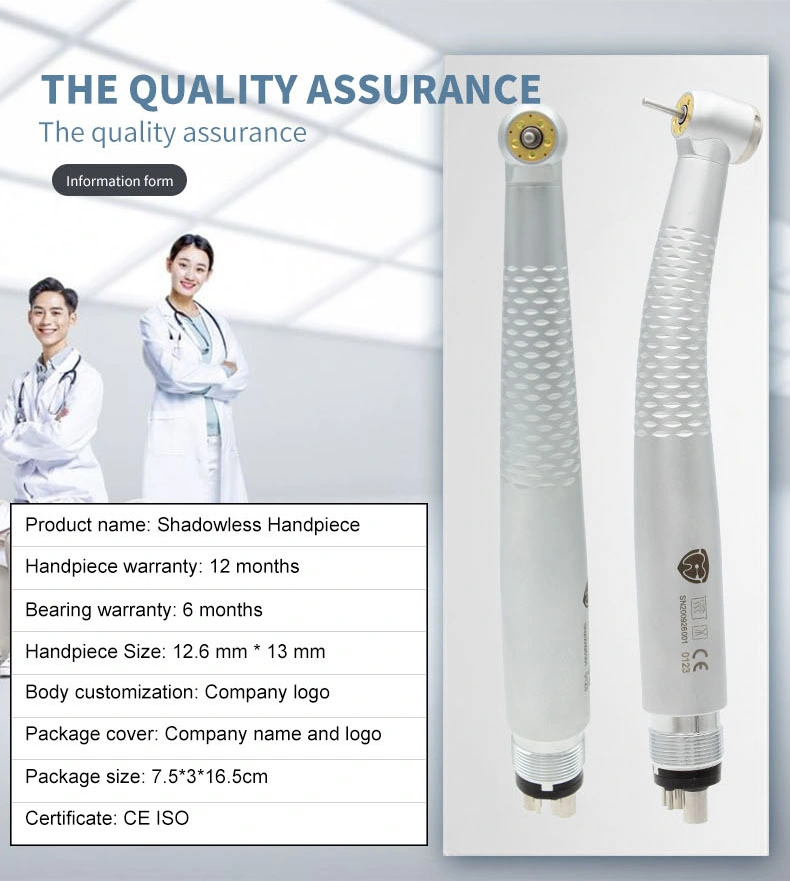 Dental Equipment 5 LED Light Shadowless 5 Water Spray High Speed Air Turbine Handpiece